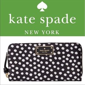 NWT Kate Spade Zip Around Wilson Road Musical Dots
